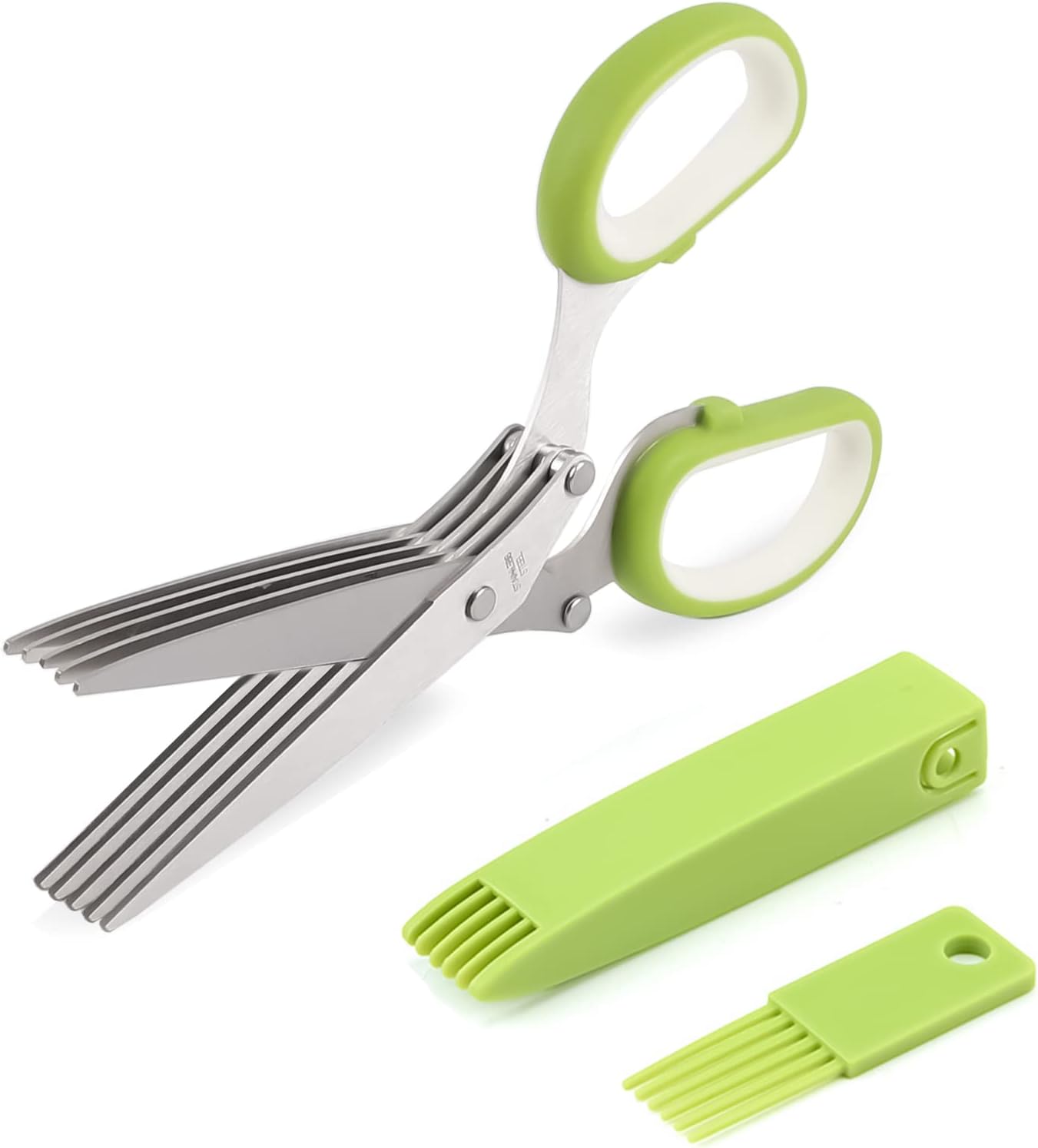 Herb Scissors 5 Blade - 5-Blade Herb Scissors with Safety Cover