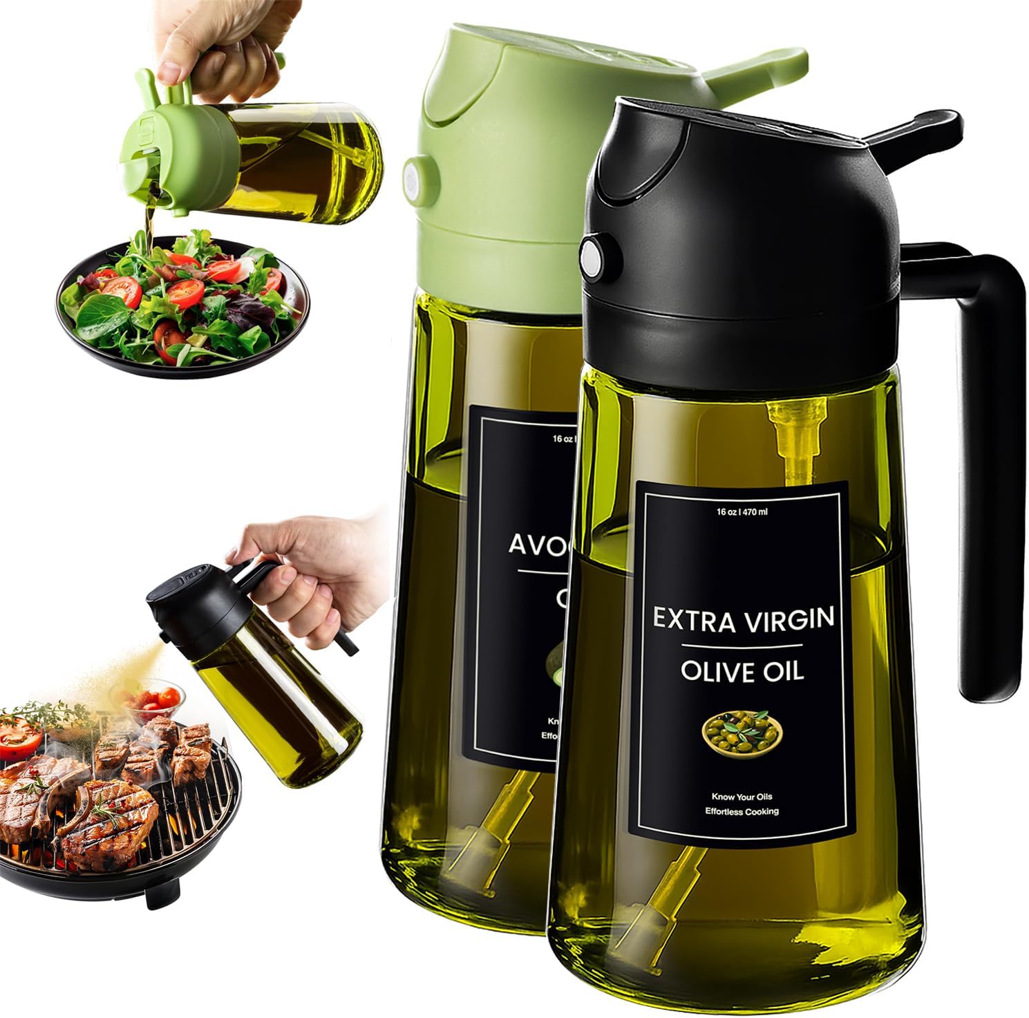 Kitchen Gadgets Air Fryer - - 16oz/470ml Olive Oil Dispenser for