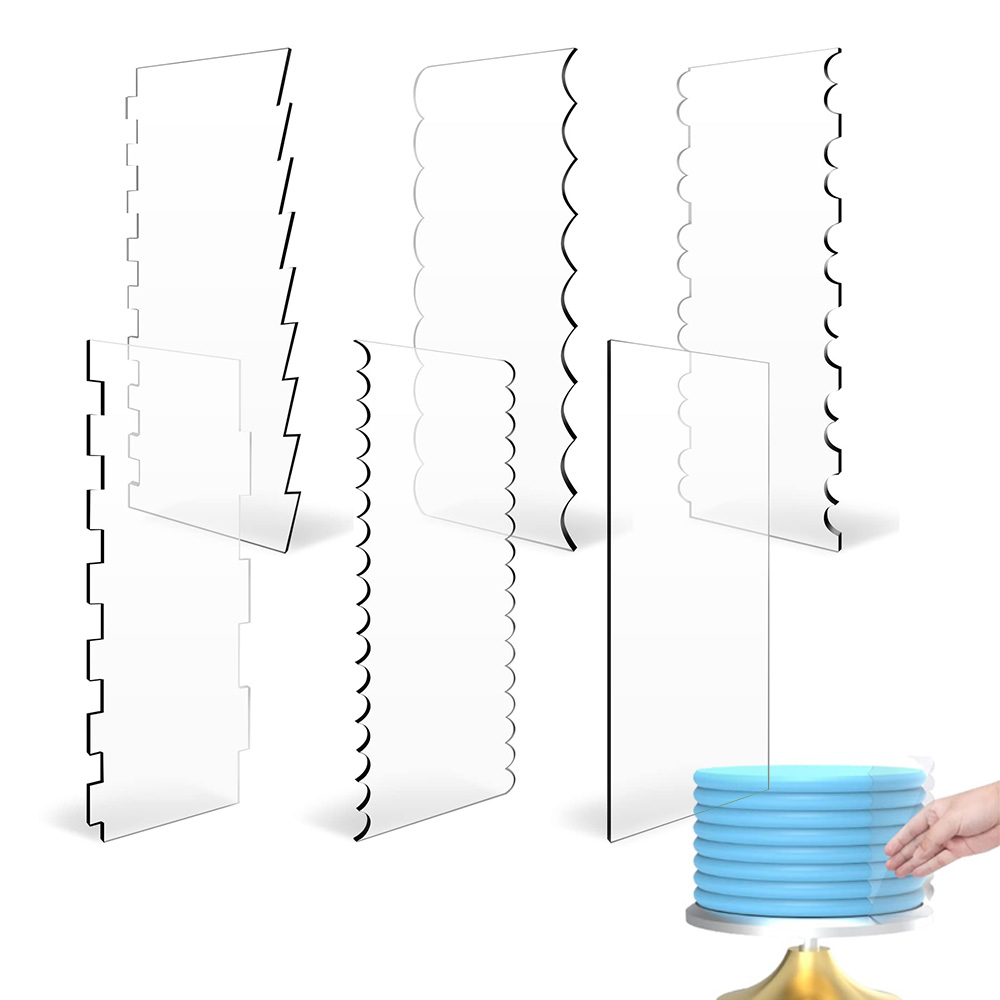 2pcs Acrylic Cake Scraper Set  – обзор и цена Cake Decorating Turntable