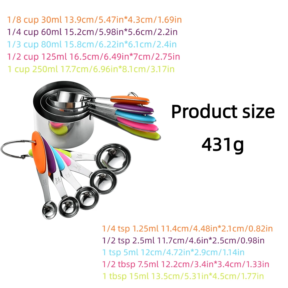 5/10Pcs Stainless Steel Measur – обзор и цена Kitchen Gadgets Oxo