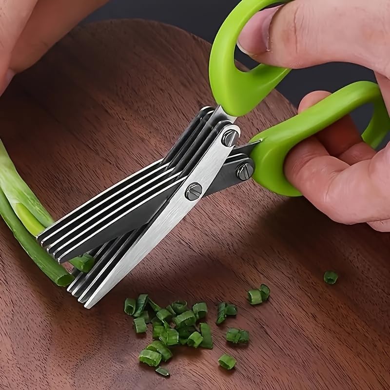 2Pcs Stainless Steel Multi-Lay – обзор и цена Herb Scissors 5 Blade