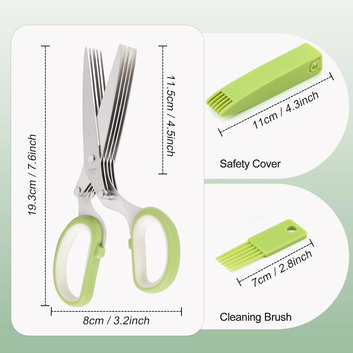 5-Blade Herb Scissors with Saf – обзор и цена Herb Scissors 5 Blade