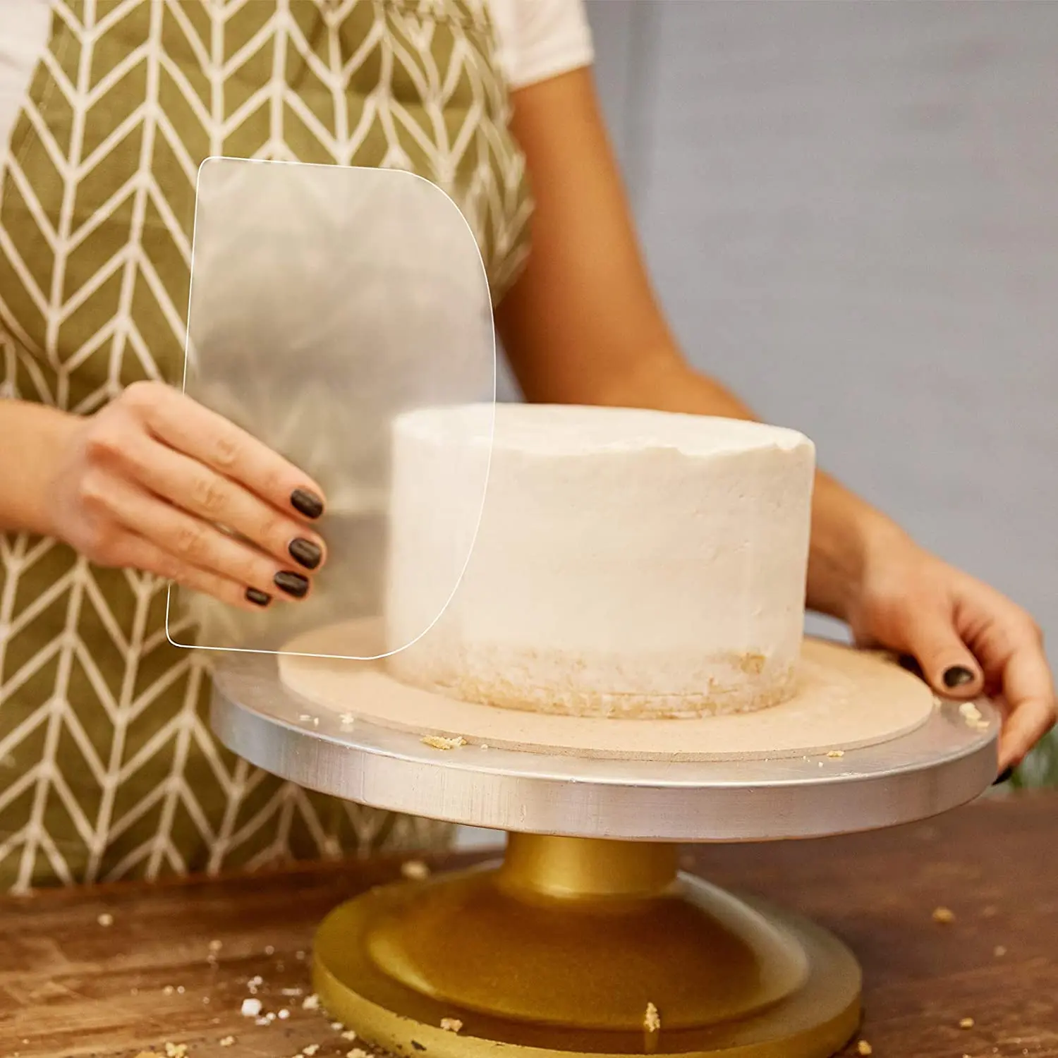 DIY Plastic Cake Soft Scraper  – обзор и цена Cake Decorating Turntable