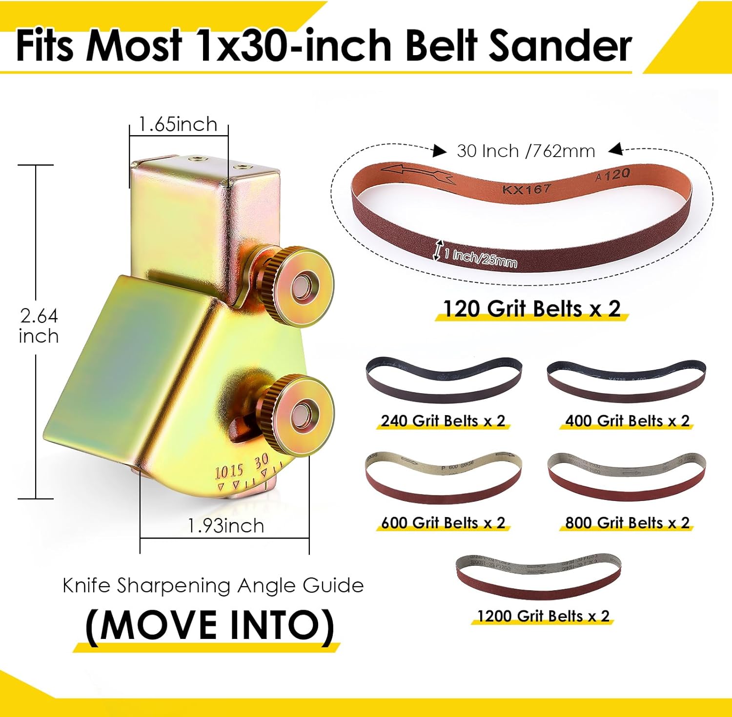 12 Pack 1x30 Sanding Belts wit – обзор и цена Knife Sharpener