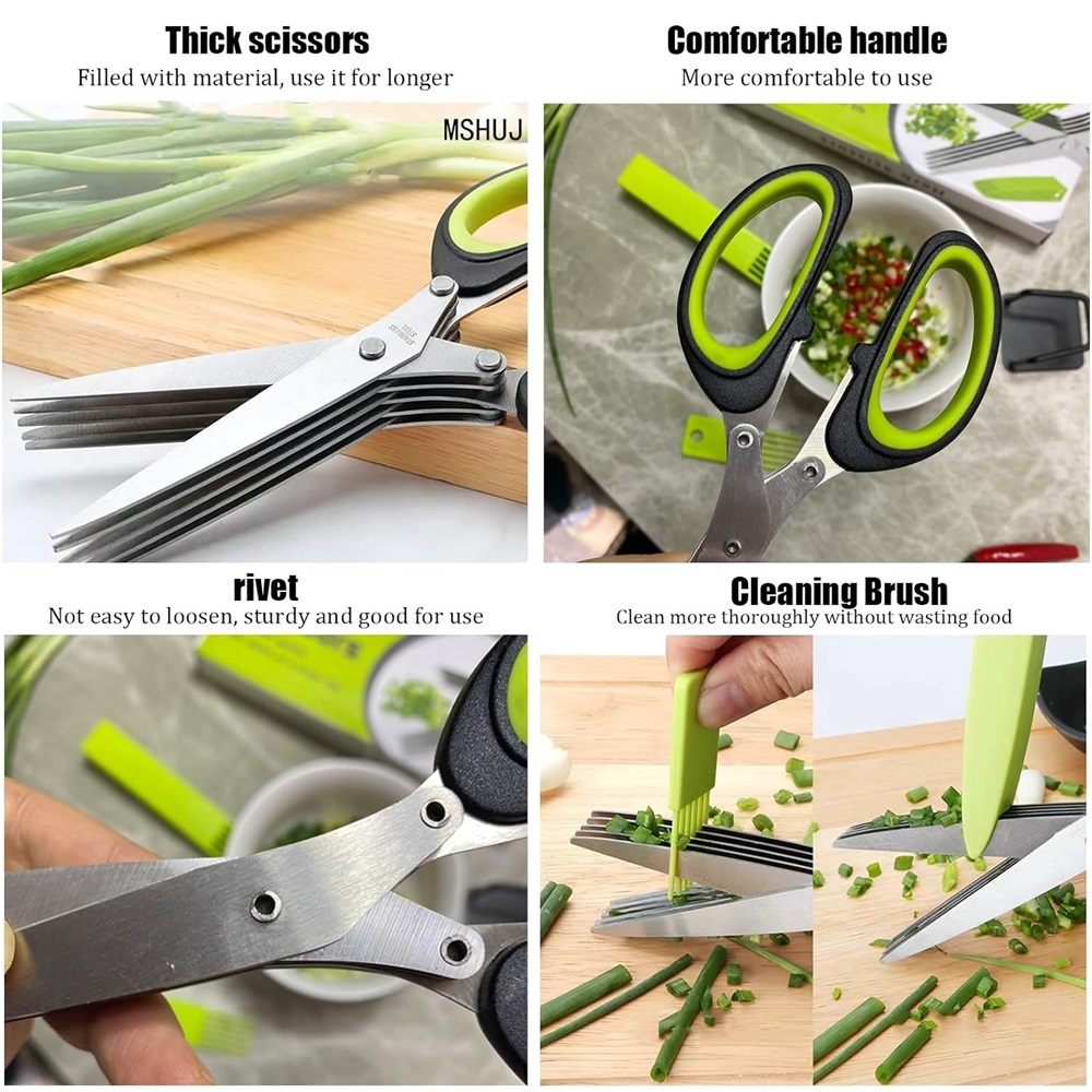 Multilayer Scissors Kitchen Sc – обзор и цена Herb Scissors 5 Blade