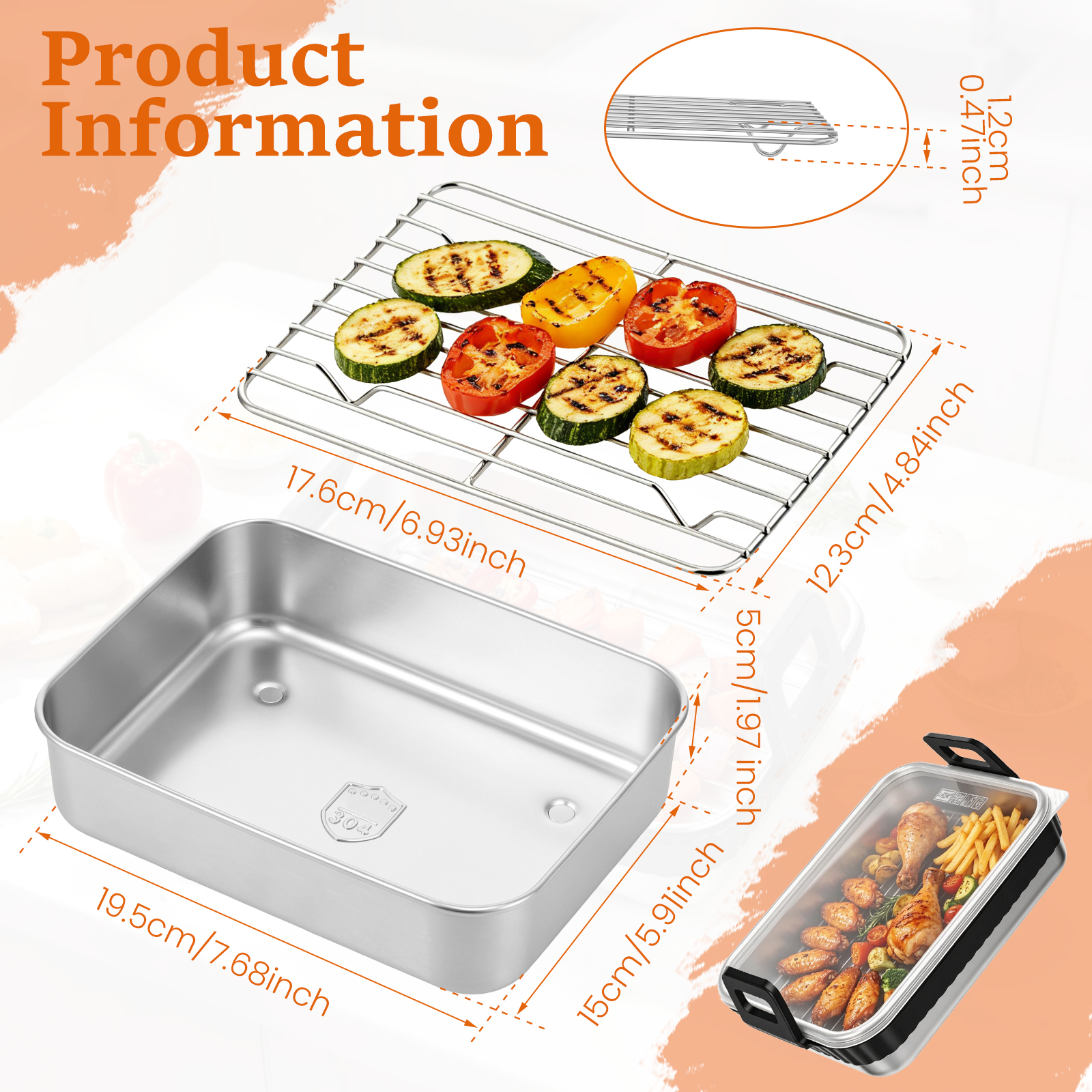 Stainless Steel Baking Pan wit – обзор и цена Kitchen Gadgets Air Fryer