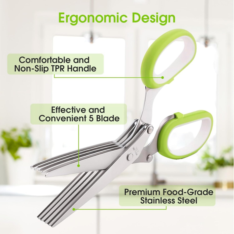 Herb Scissors Kitchen Shears w – обзор и цена Herb Scissors 5 Blade
