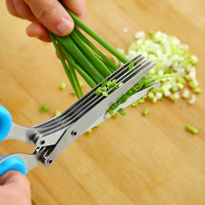 5 Layers Blade Scallion Scisso – обзор и цена Herb Scissors 5 Blade