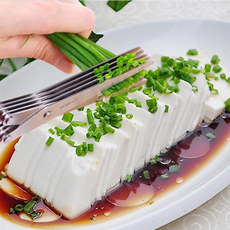 5 Layers Blade Scallion Scisso – обзор и цена Herb Scissors 5 Blade