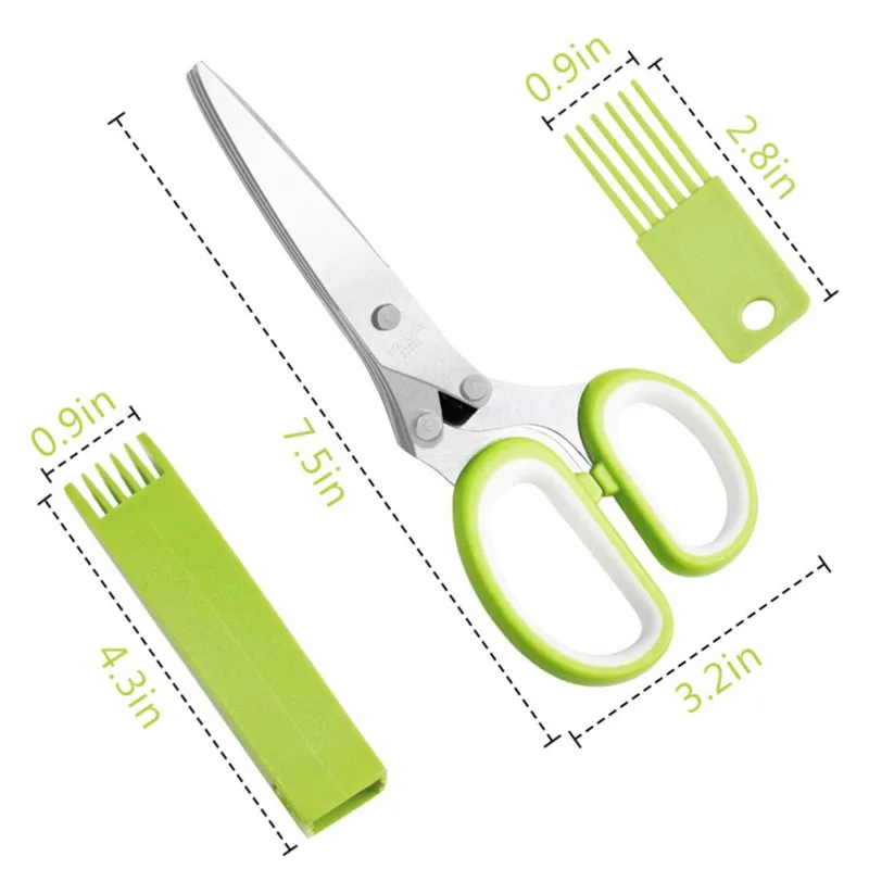 Herb Scissors Stainless Steel  – обзор и цена Herb Scissors 5 Blade