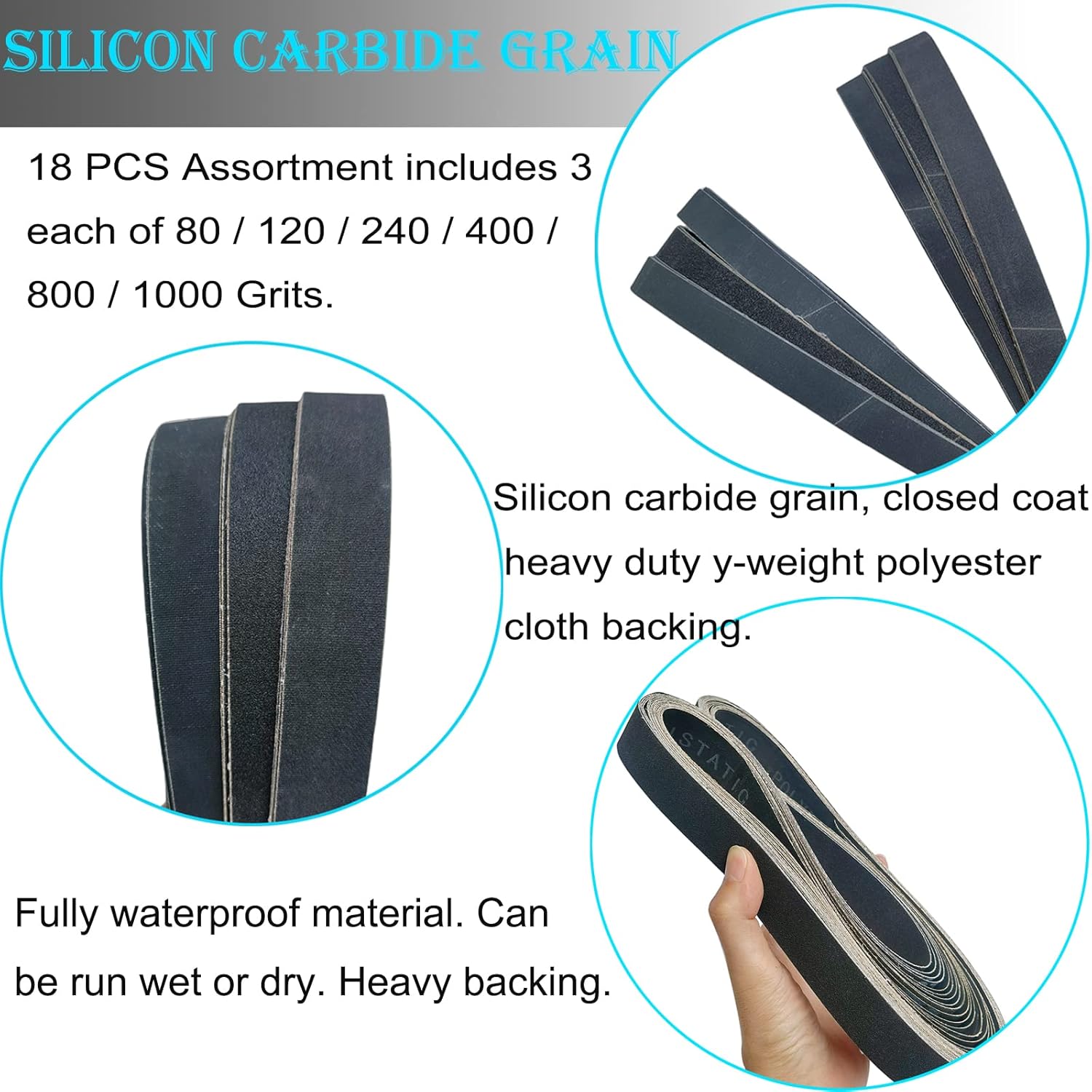 18 PCS 1x42 Inch Silicon Carbi – обзор и цена Knife Sharpener