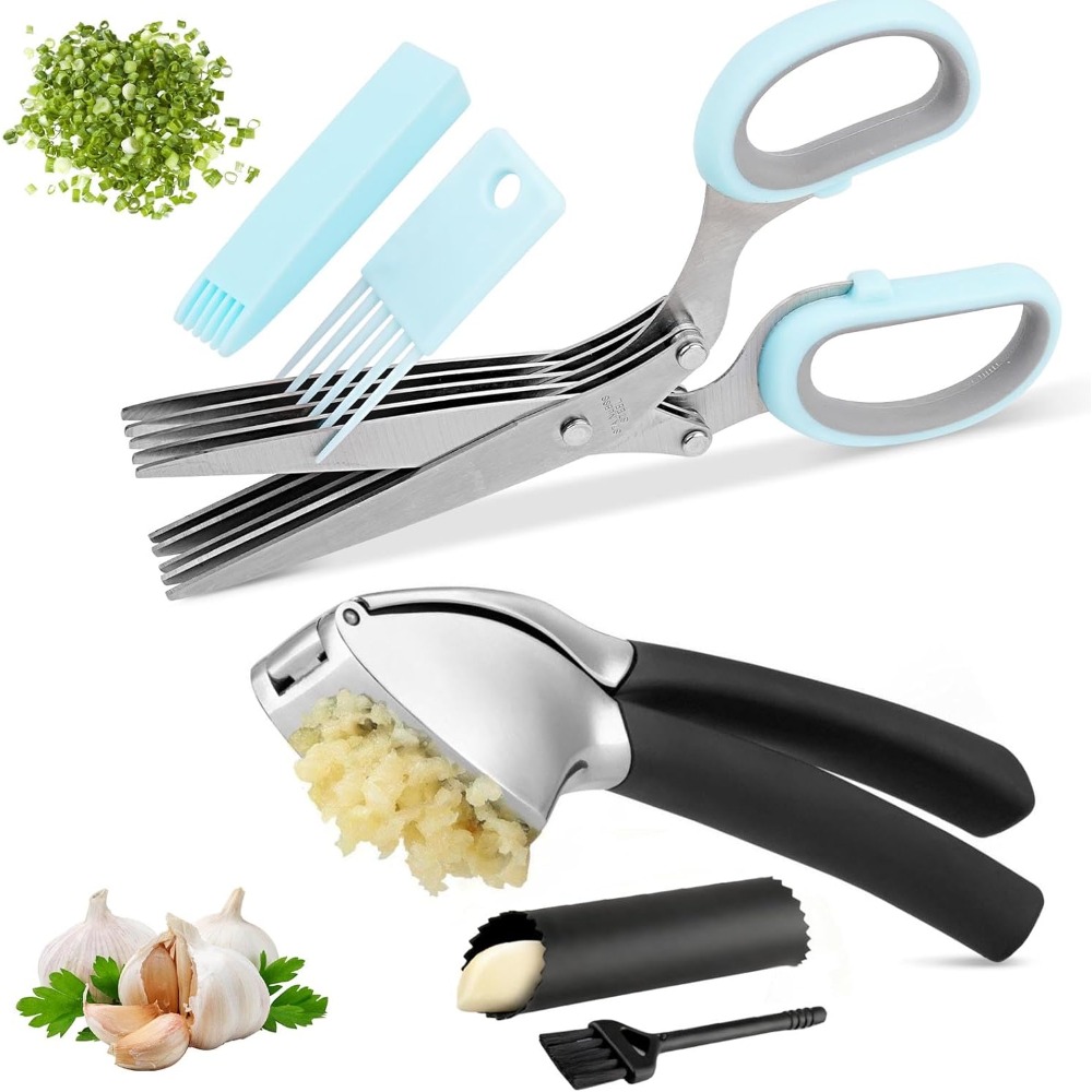 Garlic Press & Herb Scissors S – обзор и цена Herb Scissors 5 Blade