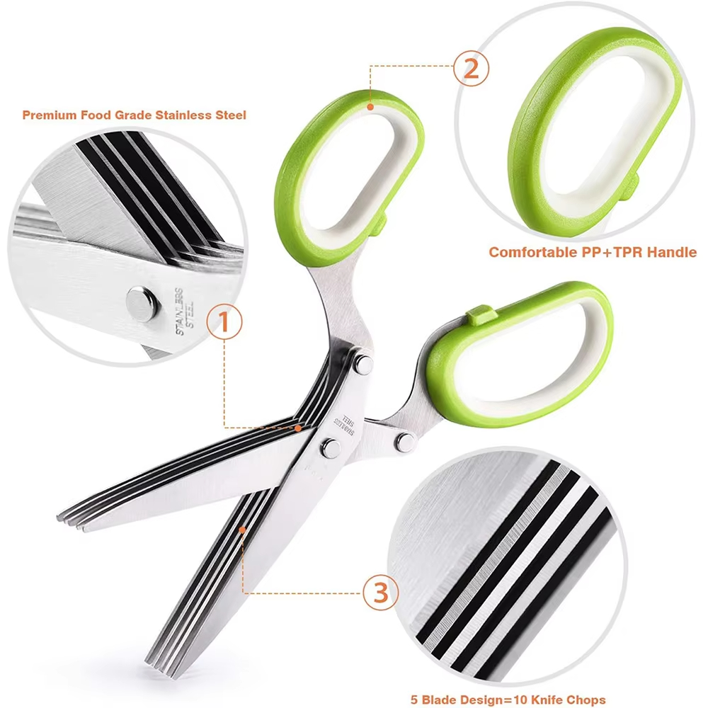 Herbal Scissors Stainless Stee – обзор и цена Herb Scissors 5 Blade