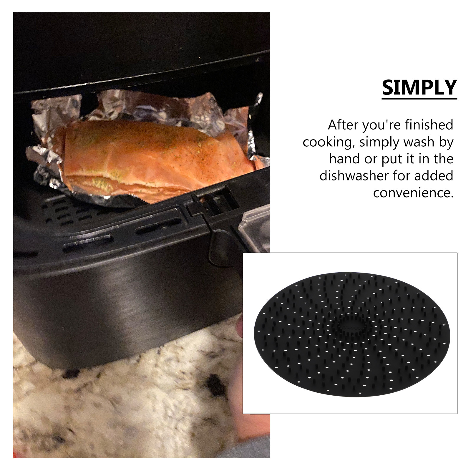 1Pcs Silicone Air Fryer Mat Re – обзор и цена Kitchen Gadgets Air Fryer