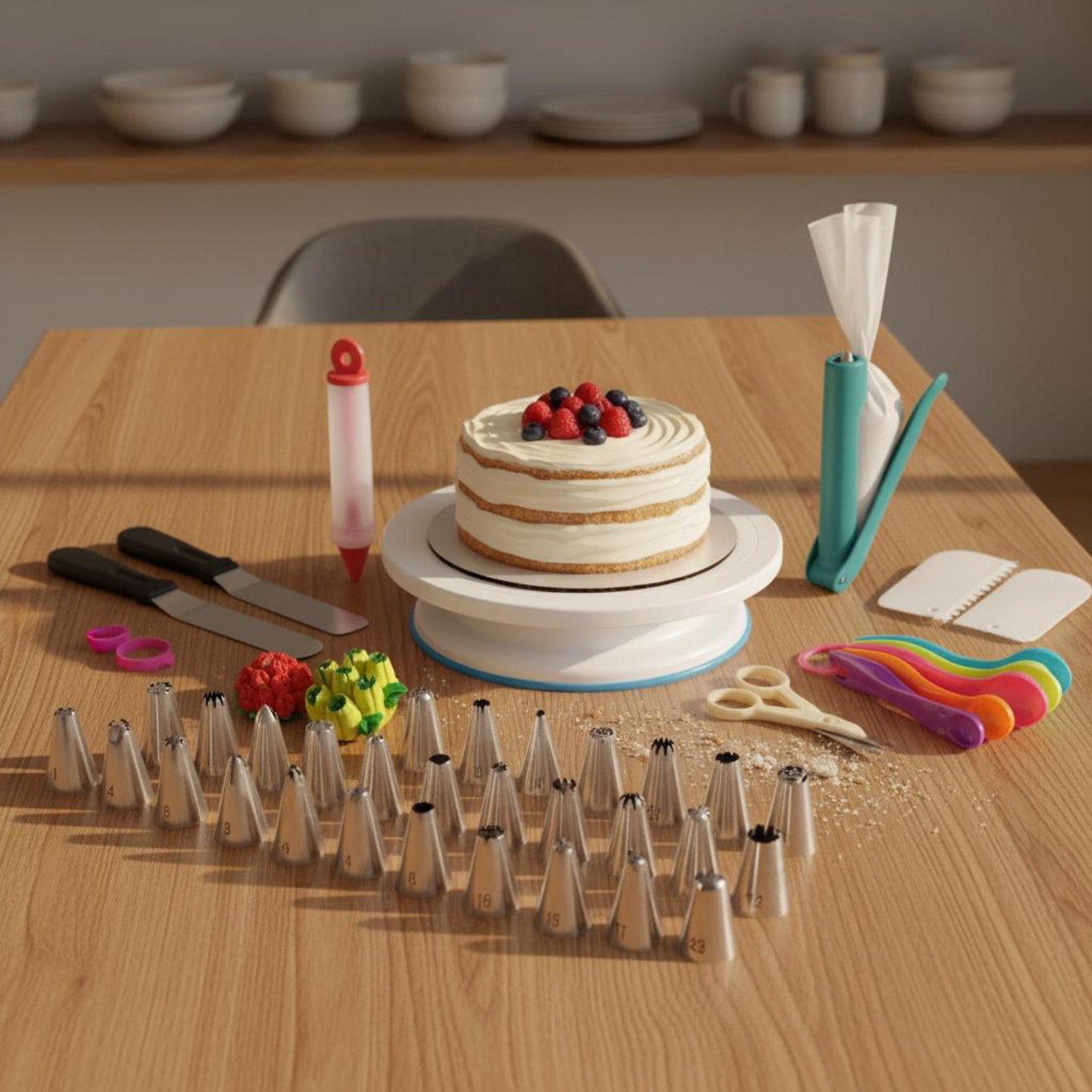 356 Pieces Cake Decorating Kit – обзор и цена Cake Decorating Turntable