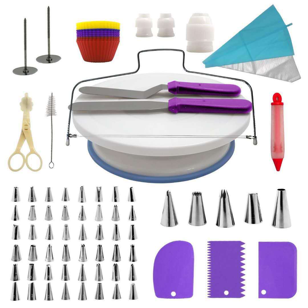 106-Piece Set Cake Decorating  – обзор и цена Cake Decorating Turntable